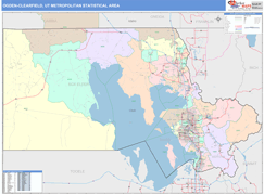 Ogden-Clearfield Metro Area Digital Map Color Cast Style